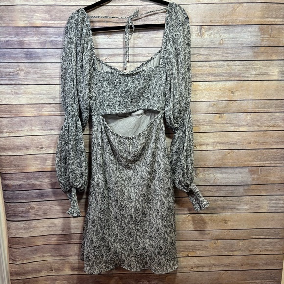 Free People Aglow Maxi Dress Black White Chiffon Size Medium - Picture 7 of 9